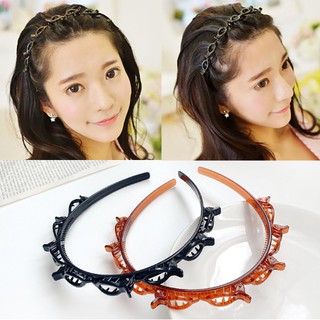 Băng Đô Cài Tóc Nhiều Lớp Thiết Kế Đục Lỗ Phong Cách Hàn Quốc Thẻ
