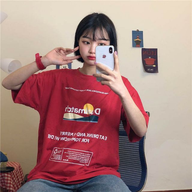 Áo thun tay lỡ Unisex dạng cặp Dualmatch