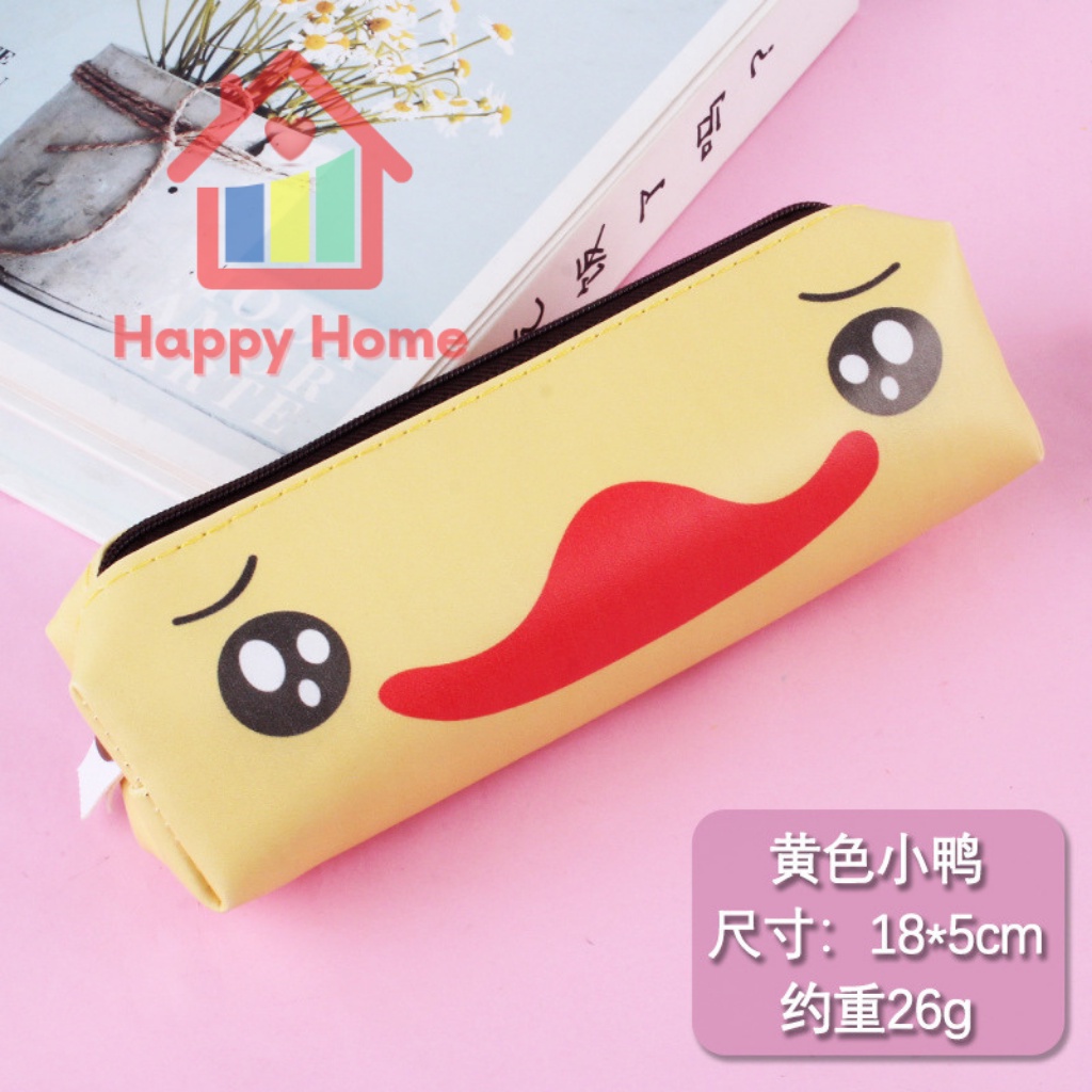 Hộp bút vải nhập khẩu hình thú dễ thương chất lượng cao Happy Home