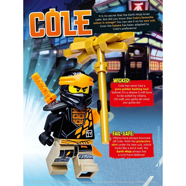892290 Đồ chơi lắp ráp Iego Ninjago Cole foil pack #10 - Túi nhân vật Cole có kèm phụ kiện