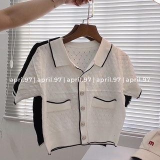 Áo len polo ô trám (ảnh thật/ có sẵn)
