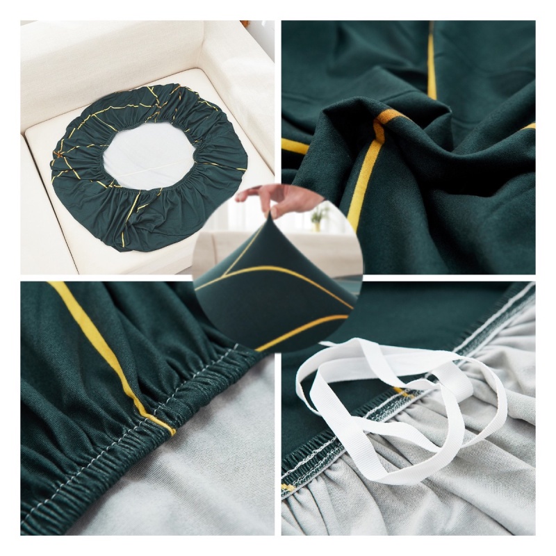 Vỏ bọc đệm ghế sofa hình chữ L 10 kích cỡ chất liệu co giãn in họa tiết hoa trang trí phòng khách tiện dụng