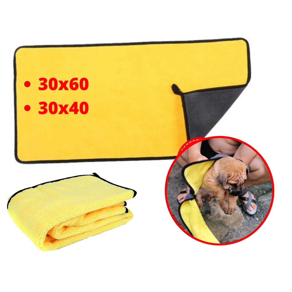 Khăn Tắm Chó Mèo Mềm Mịn Siêu Thấm Hút Microfiber Nhanh Khô, Không Rụng Lông