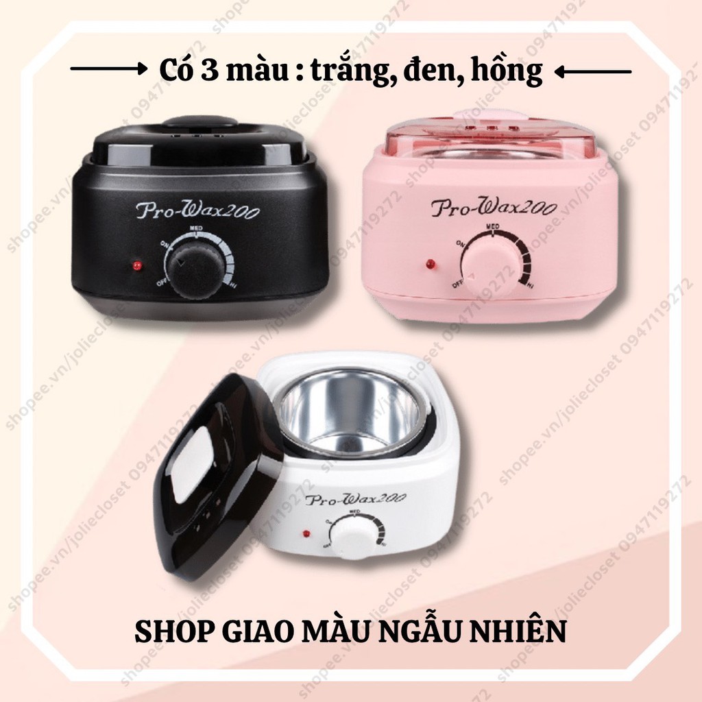 Nồi nấu sáp wax lông pro 200 cao cấp loại 1, tặng kèm 50gr sáp wax lông và que gỗ