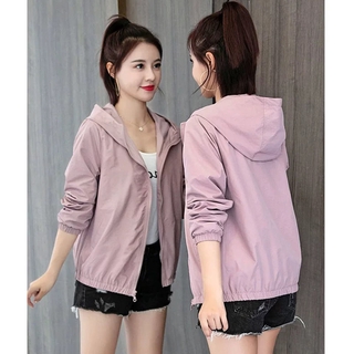 Áo khoác hoodie dáng ngắn có khóa kéo thời trang xuân thu cho nữ