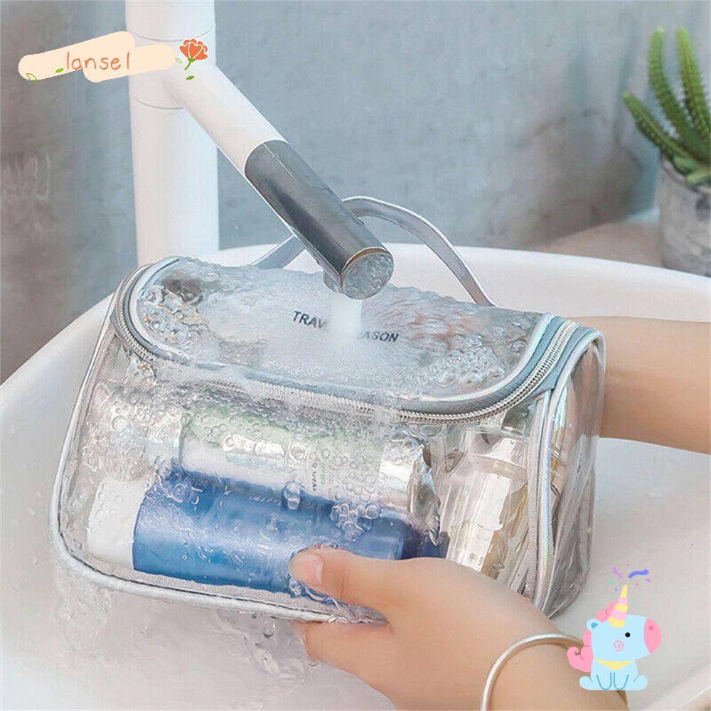 Túi Đựng Mỹ Phẩm Trong Suốt Nhiều Màu Tiện Dụng Mang Theo Du Lịch Cho Nữ