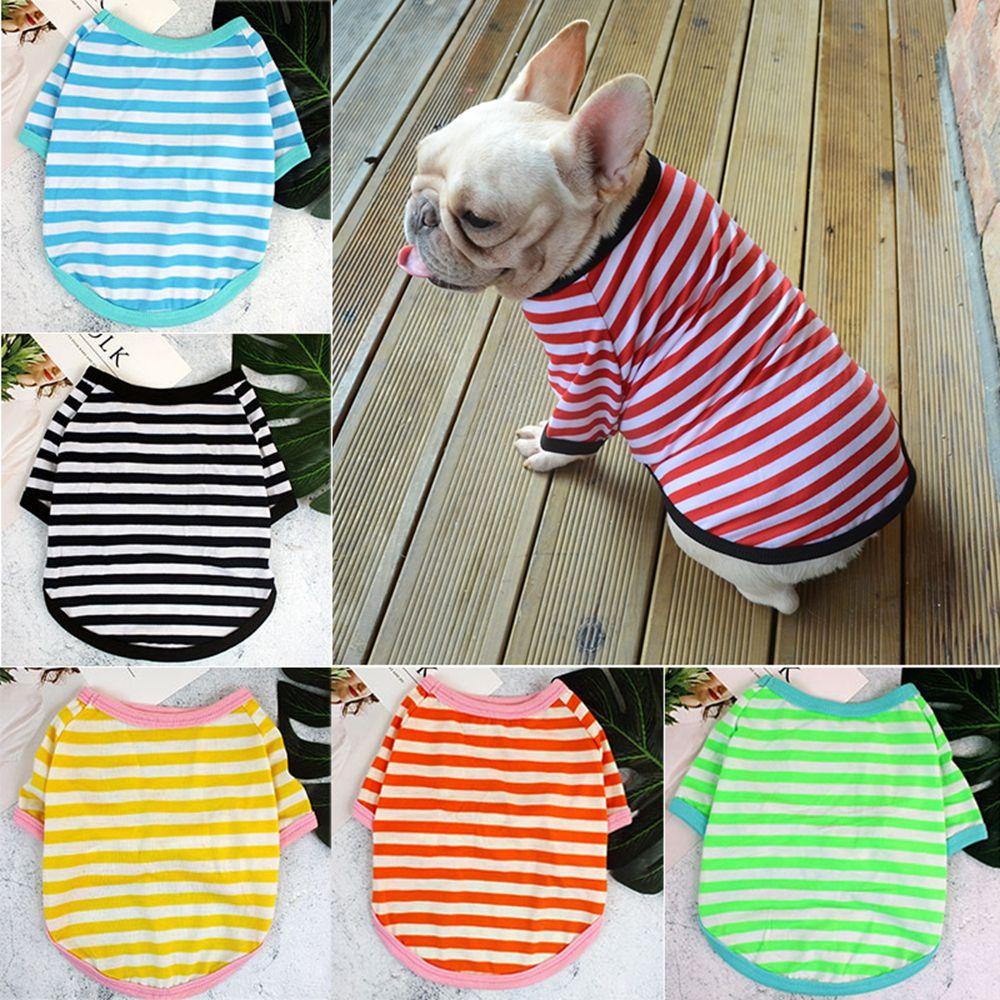 Trang Phục Mềm Mại Họa Tiết Kẻ Sọc Dành Cho Chó Mèo Cỡ Nhỏ / Vừa / Nhỏ