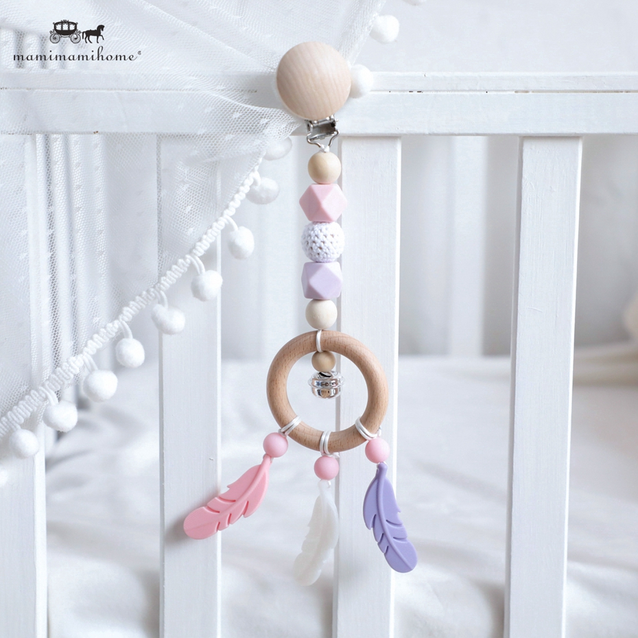 Dây đồ chơi lục lạc MAMIMAMIHOME chất liệu thân thiện không độc hại treo xe đẩy cho bé