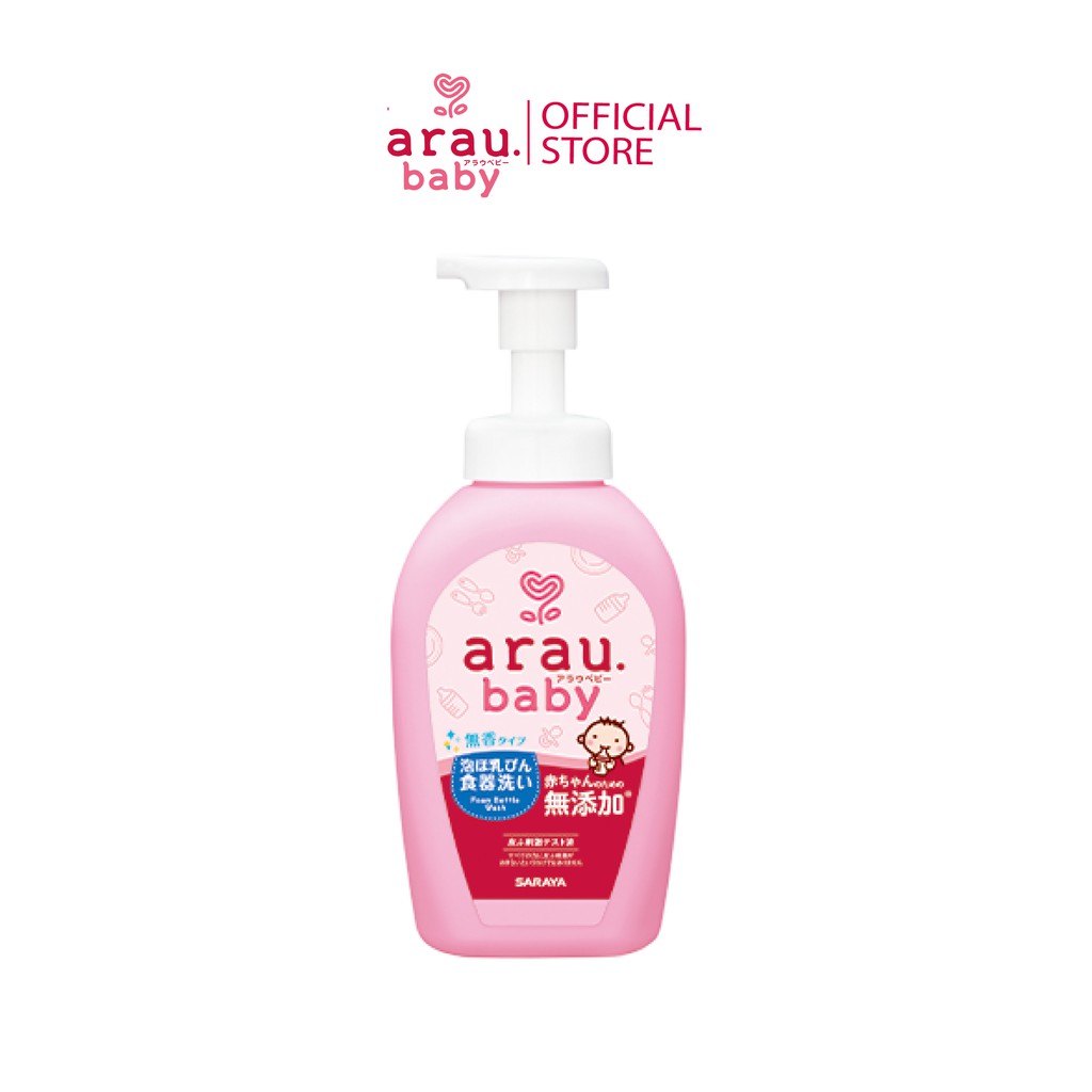 Combo Nước rửa bình sữa Arau Baby bình 500ml + túi 450ml