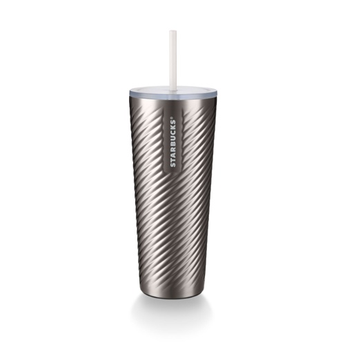 Ly Starbucks Cold Cup 24Oz  Textured Silver
