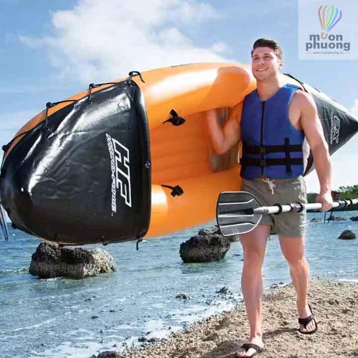 Thuyền kayak bơm hơi 3,2m Bestway thiết kế 3 khoang khí là phụ kiện thể thao dã ngoại tuyệt vời - MUÔN PHƯƠNG SHOP