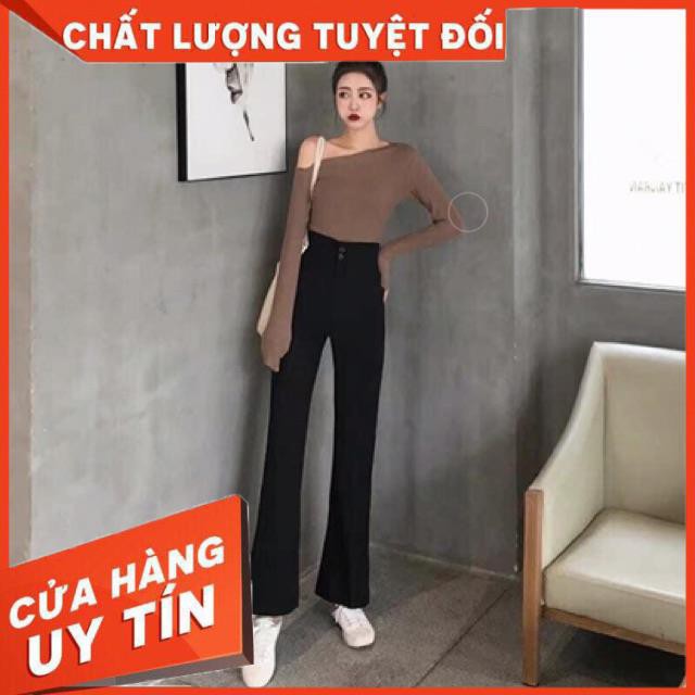 Quần vải ống loe lưng siêu cao- dáng dài 100cm | WebRaoVat - webraovat.net.vn