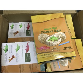 TRỨNG KHỦNG LONG HOÁ THẠCH - DINOSAUR EGGS - DIG IT UP!!! (combo 12 quả)