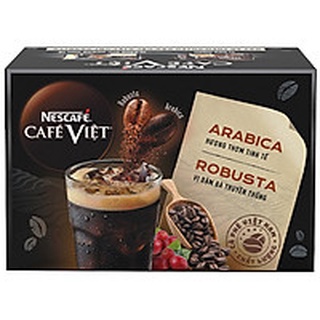 combo 10gói Cà phê Coffee Cafe Nescafe đen hòa tan với arabica và robusta (192g - 10gói)