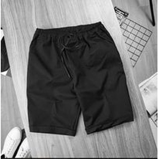 Quần kaki lưng thun dáng ngắn có dây rút