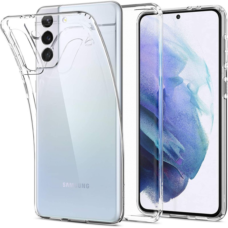 Ốp lưng Samsung S21/ S21 Plus/ S21 Ultra- Trong suôt, Silicon dẻo, Loại dày, Lâu ố vàng
