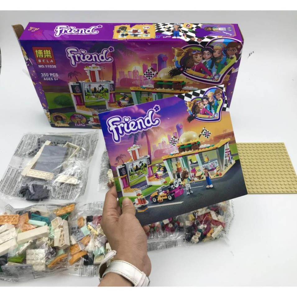 [Khai trương giảm giá] FRENDS_Lego Friend Rạp Chiếu Phim và Nhà Hàng Hamburger cho bé gái (350 miếng)