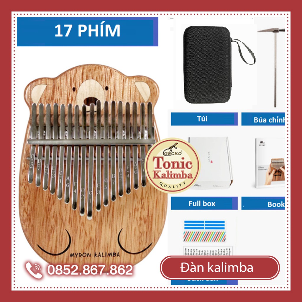 [Phiên bản giới hạn] Đàn kalimba 17 phím Myron Bear -M17