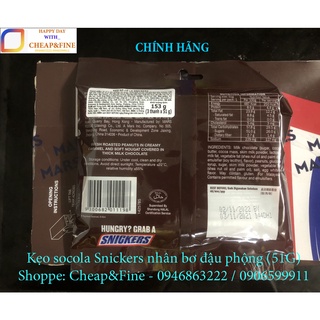 Kẹo socola Snickers nhân bơ đậu phộng (51G)