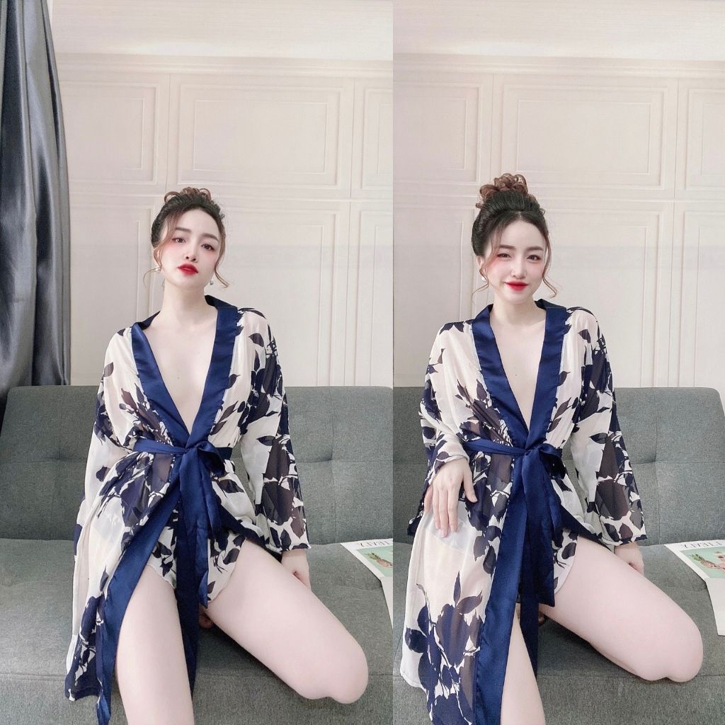 Váy ngủ áo choàng ❣️FREE SHIP❣️ Đầm ngủ sexy lụa Chiffon Chất Siêu Mát Dáng Siêu Xinh <70kg | BigBuy360 - bigbuy360.vn