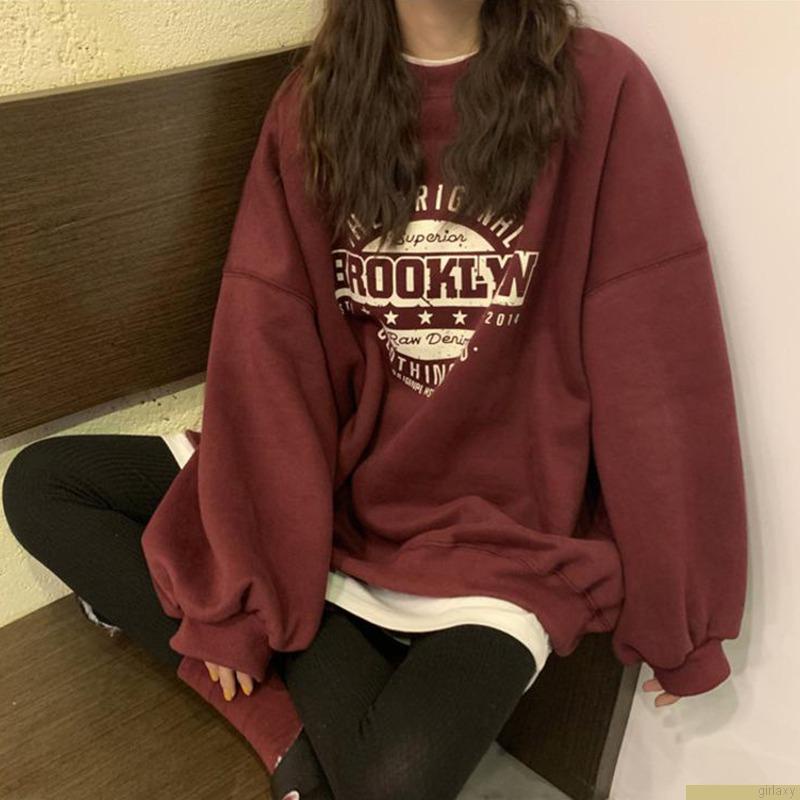 Áo thun nữ tay dài in chữ thời trang Hàn Quốc