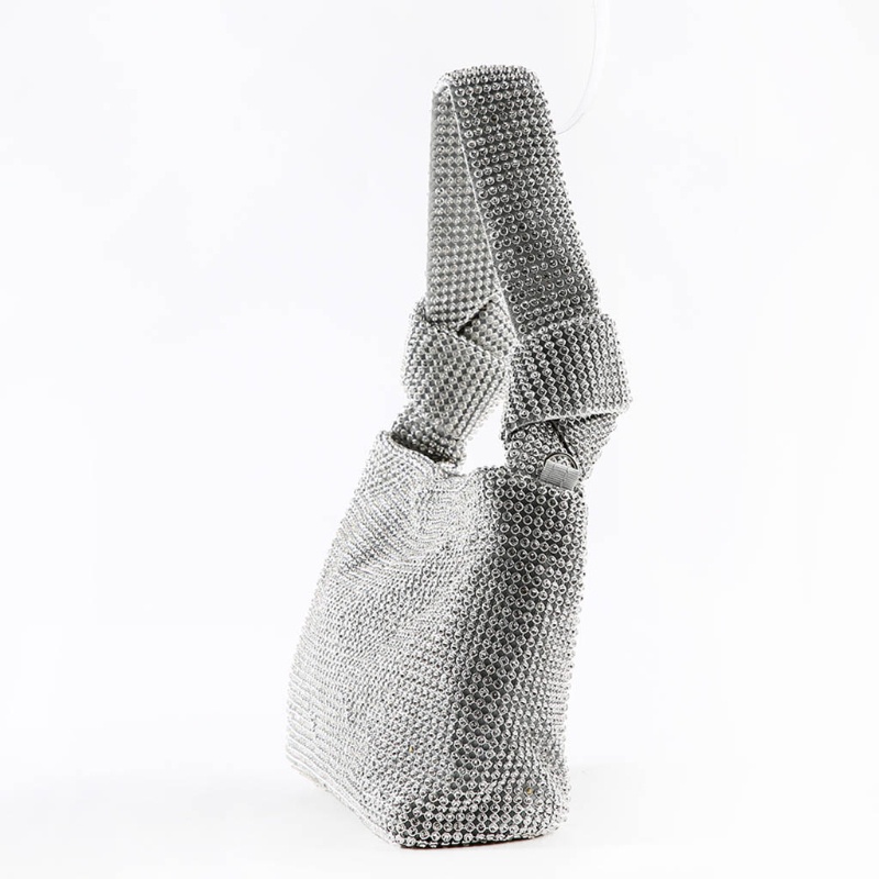 Ví Cầm Tay Bằng Pu Đính Đá Lấp Lánh Cho Nữ