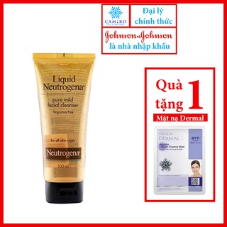 Sữa rửa mặt Neutrogena Pure Mild Facial Cleanser 100ml dịu nhẹ cho mọi loại da