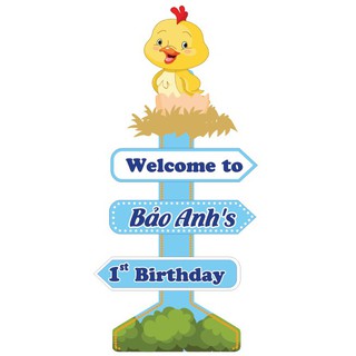 Chibi Sinh Nhật - Cây Welcome Trang Trí sinh nhật cho Bé
