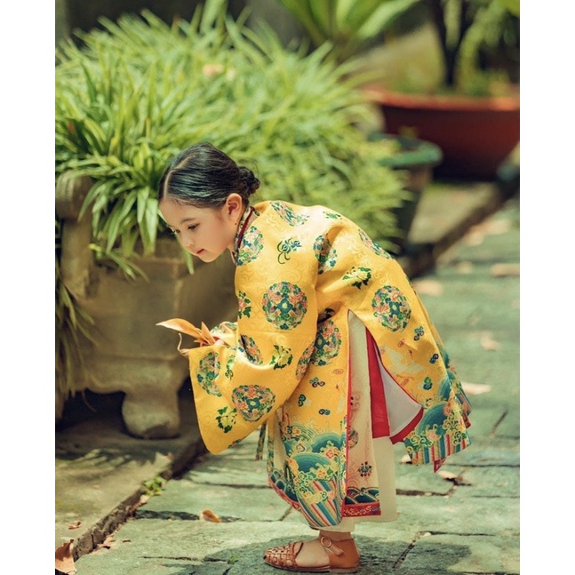 Áo Nhật bình trẻ em gấm xịn