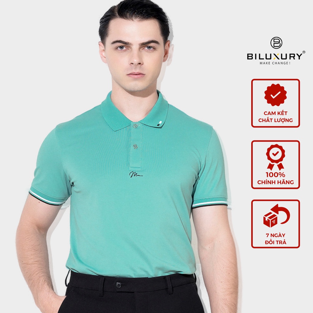 Áo polo nam Biluxury cổ bẻ thun co giãn 4 chiều kiểu dáng basic thời trang 4APCB003XNG