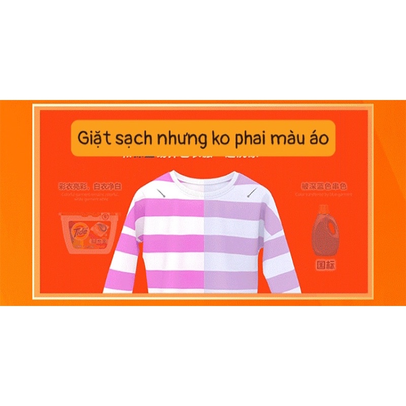 Viên giặt TIDE 2in1 hoa oải hương,lưu hương ,ít nhăn, ít cũ