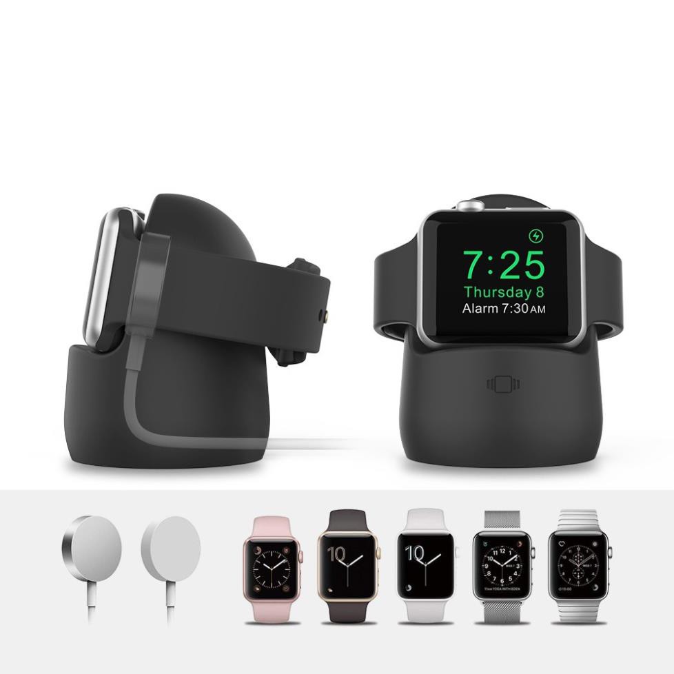 Giá Đế Sạc Apple Watch Silicone Cao Cấp Hỗ Trợ Nightstand Mode Chính Hãng Aha Style Amazon