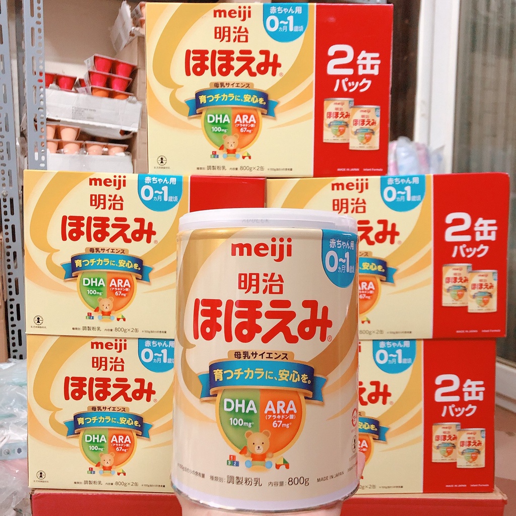 Sữa Meiji nội địa Nhật cho bé số 0-1/số 1-3 hộp sắt 800gr