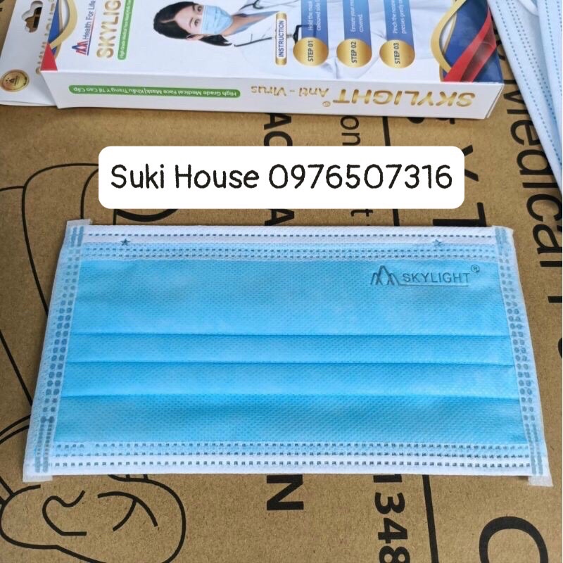 Khẩu trang y tế 4 lớp giấy kháng khuẩn gói 10 cái Skylight, hàng Việt Nam chất lượng cao, giá bình ổn | BigBuy360 - bigbuy360.vn