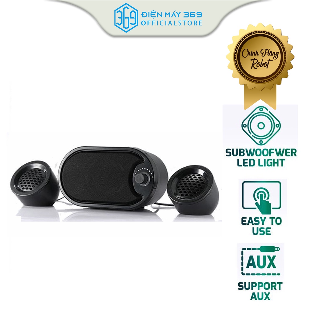 Loa Vi Tính ROBOT RS170 Stereo Potable - Âm Thanh Sống Động - Công suất đầu ra 70 dB, Điện áp USB 5V