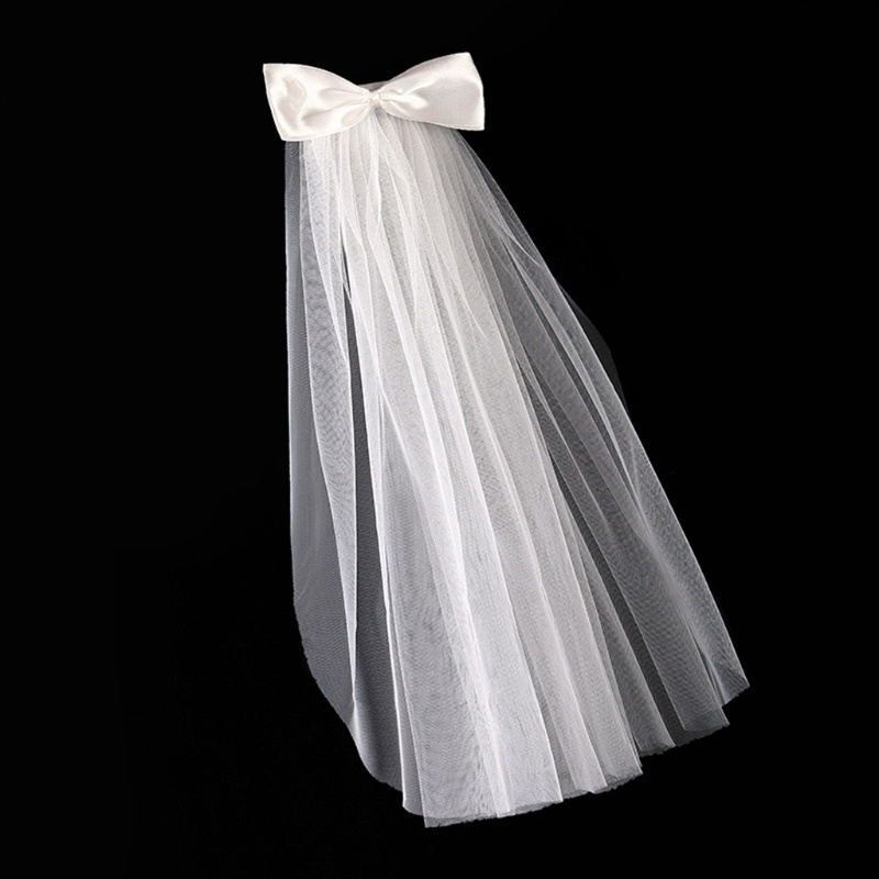 Mạng Che Mặt Một Lớp Kèm Lược Cài Tóc Cho Cô Dâu