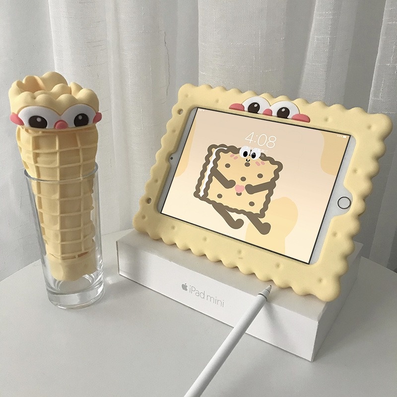 Ốp Máy Tính Bảng Chống Rơi Hình Bánh Quy Cho iPad 2/3/4 iPad 2017/2018/2019/2020 Air 1 Air 2 Air 3 Mini 4 Mini 5