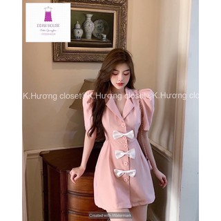 Váy nơ hở lưng kèm ảnh thật 100%