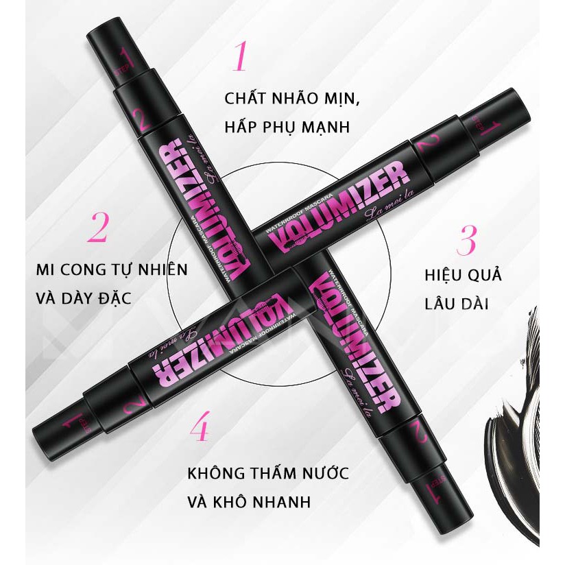 Mascara Được Thiết Kế  Đầu Chải Mi Cong Tự Nhiên, Làm Dài Và Dày Mi Chống Thấm Nước .