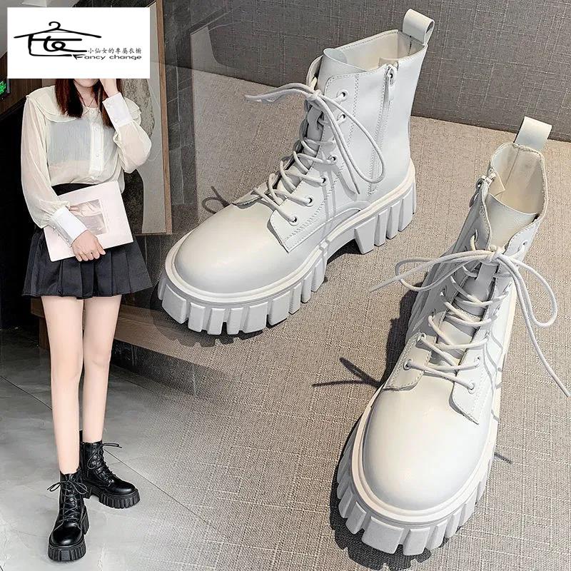 Giày Boot Martin Thiết Kế Mới Cổ Ngắn Thời Trang Mùa Xuân Thu Dành Cho Nữ~2022