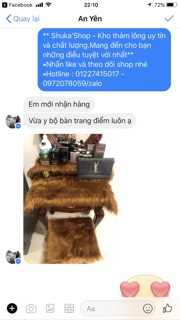 Combo thảm lông trải bàn trang điểm