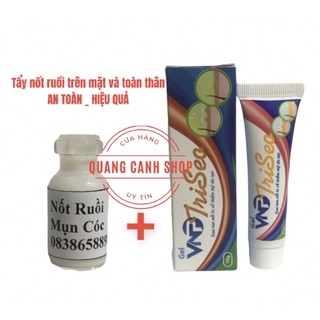 Combo tẩy xóa nốt ruồi,tàn nhang,mụn cóc, mắt cá , mụn thịt + kem ngừa sẹo