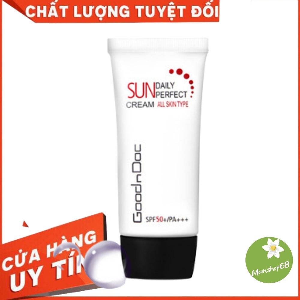 [ NHẬP KHẨU CHÍNH HÃNG] Kem chống nắng dưỡng sáng da ngừa lão hóa 3 in 1 Goodndoc Daily Perfect Suncream SPF 50+/PA+++