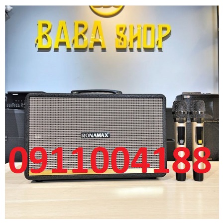Loa karaoke di động Ronamax H88 Hàng Chính Hãng, Loa mini công suất lớn âm thanh chất lượng + Kèm 2 micro hút âm