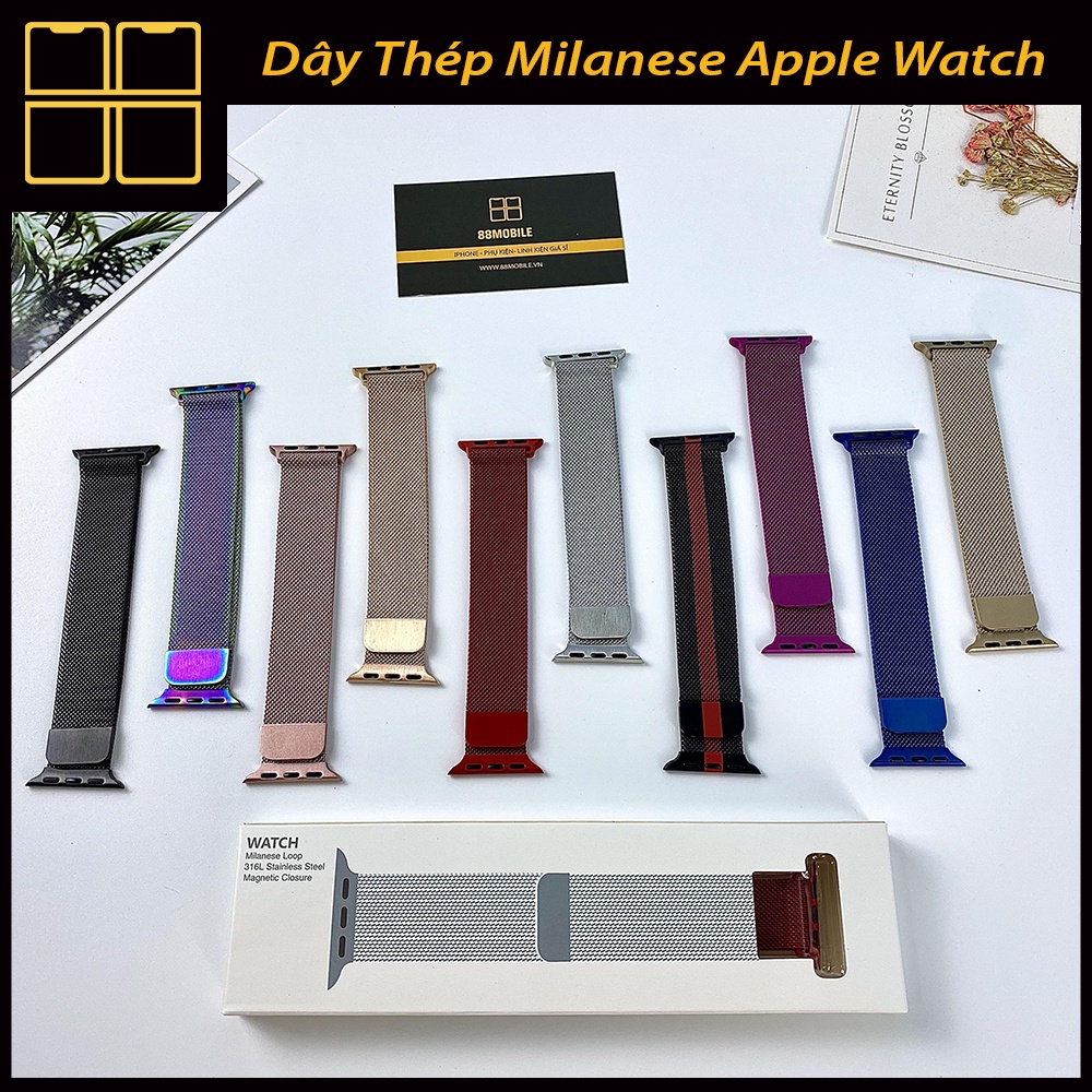 Dây Thép Apple Watch Milan Loop Cao Cấp Đủ Size 38mm/40mm/42mm/44mm 88Mobile