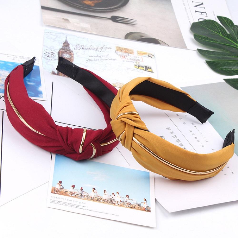 ANEMONE Băng Đô Cài Tóc Bản Rộng Chống Trượt Thắt Nơ Bản Rộng Mới Cho Nữ