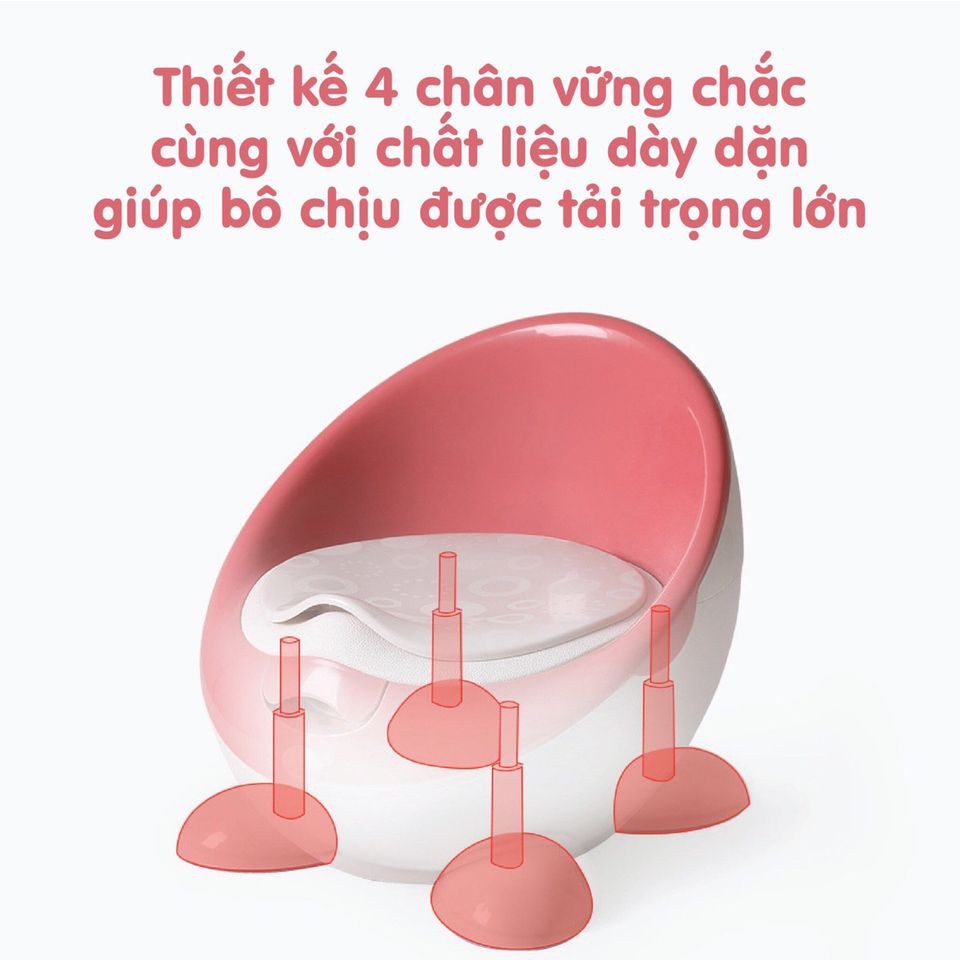 [Haobaby shop] Bô cho bé đi vệ sinh hình phi thuyền Holla - ghế bô cho bé gái, bé trai (bô ngồi trẻ em có đệm da PU)