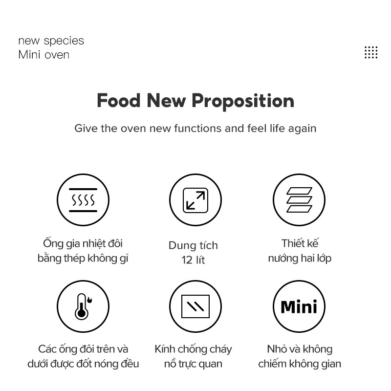 Lò nướng điện mini HAN RIVER đa năng - Hàng chính hãng