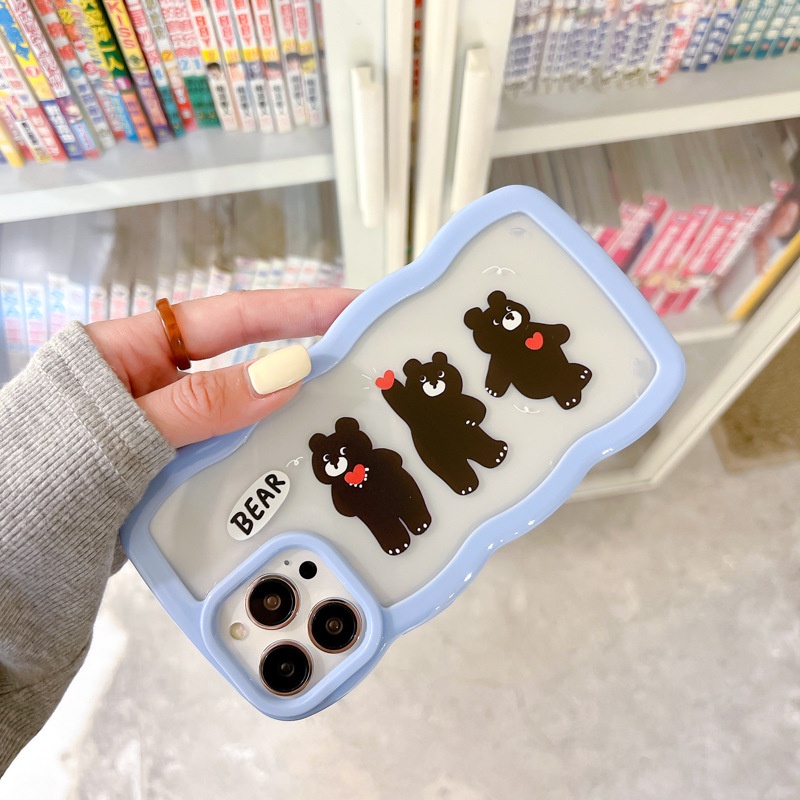 Ốp lưng iphone Ốp Điện Thoại Họa Tiết Gấu Hoạt Hình Cho iphone 13Pro 12Promax 11Pro 7 8 Dinuo case