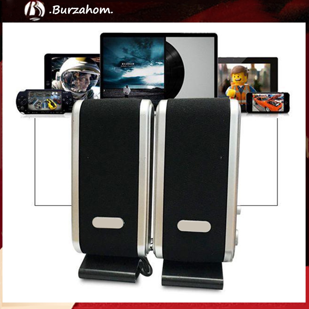 Set 2 Loa Nghe Nhạc Usb 3.5mm Nhỏ Gọn Tiện Dụng